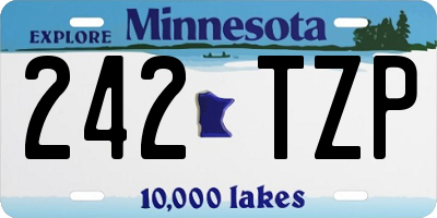 MN license plate 242TZP