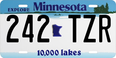 MN license plate 242TZR