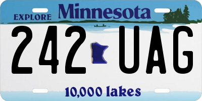 MN license plate 242UAG