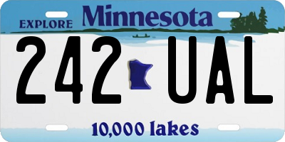 MN license plate 242UAL