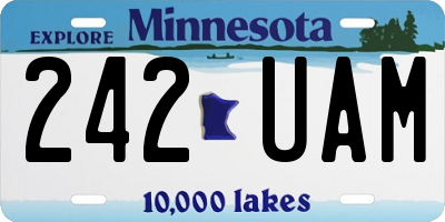 MN license plate 242UAM