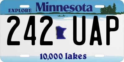MN license plate 242UAP
