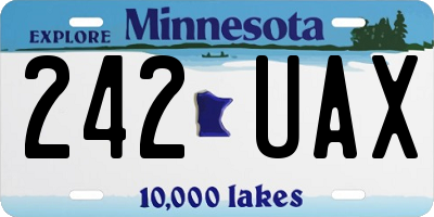 MN license plate 242UAX