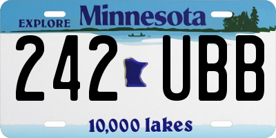 MN license plate 242UBB