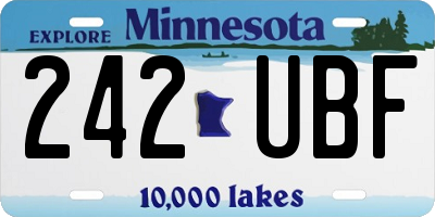 MN license plate 242UBF