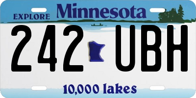 MN license plate 242UBH
