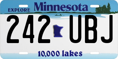 MN license plate 242UBJ