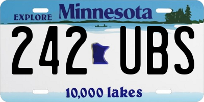 MN license plate 242UBS