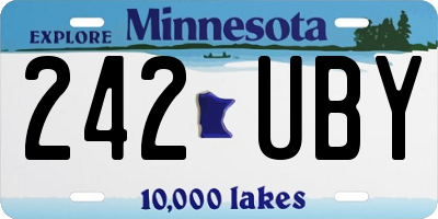 MN license plate 242UBY