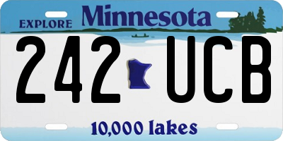 MN license plate 242UCB