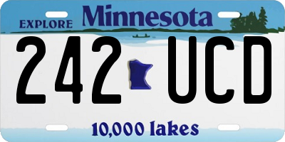 MN license plate 242UCD