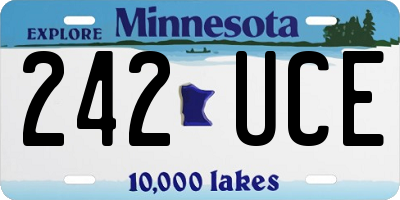 MN license plate 242UCE