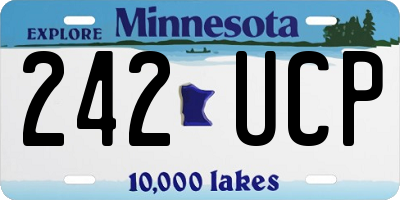 MN license plate 242UCP