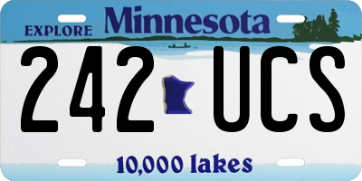 MN license plate 242UCS