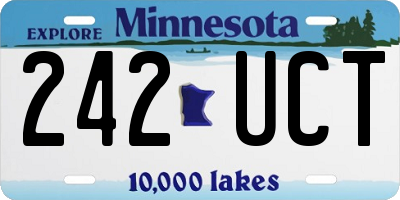 MN license plate 242UCT
