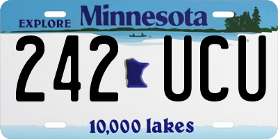 MN license plate 242UCU