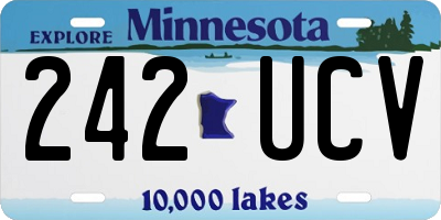 MN license plate 242UCV