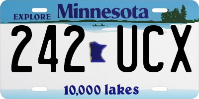 MN license plate 242UCX