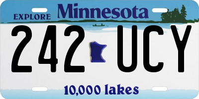 MN license plate 242UCY
