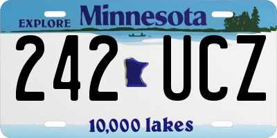 MN license plate 242UCZ