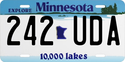 MN license plate 242UDA