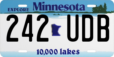 MN license plate 242UDB