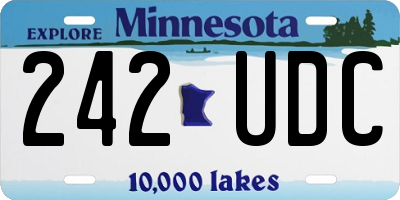 MN license plate 242UDC