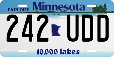 MN license plate 242UDD
