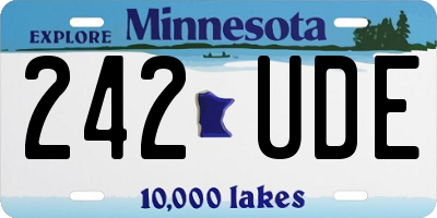 MN license plate 242UDE