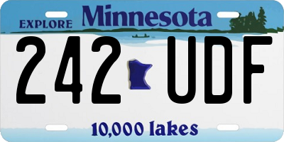 MN license plate 242UDF