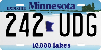 MN license plate 242UDG