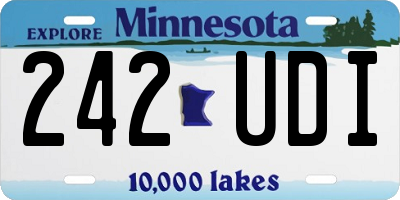 MN license plate 242UDI