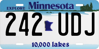 MN license plate 242UDJ