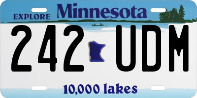 MN license plate 242UDM