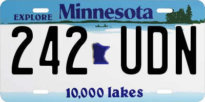 MN license plate 242UDN