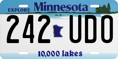 MN license plate 242UDO