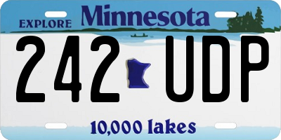 MN license plate 242UDP