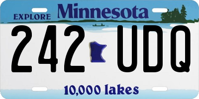 MN license plate 242UDQ