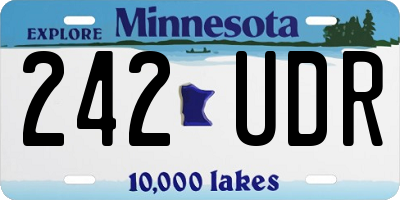 MN license plate 242UDR