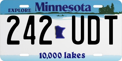 MN license plate 242UDT