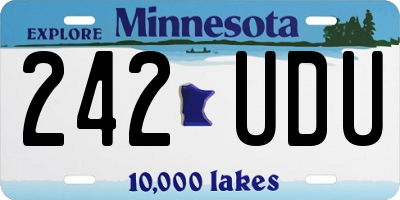 MN license plate 242UDU