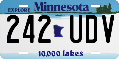 MN license plate 242UDV