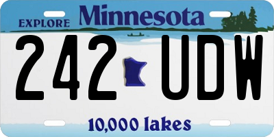 MN license plate 242UDW