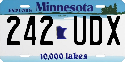 MN license plate 242UDX