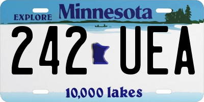 MN license plate 242UEA