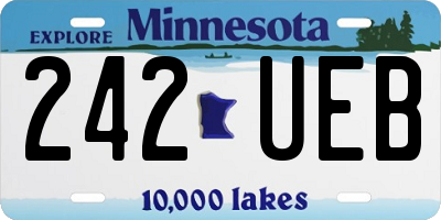 MN license plate 242UEB