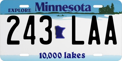 MN license plate 243LAA