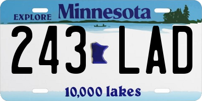 MN license plate 243LAD