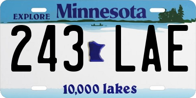 MN license plate 243LAE