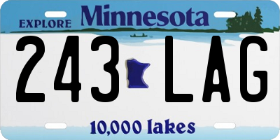 MN license plate 243LAG